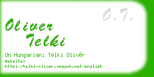 oliver telki business card
